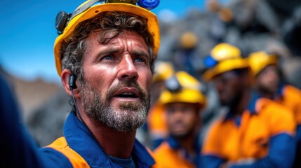 Aufkleber - A man with a hard hat