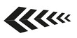 © Alfin - Arrow chevron symbol. Black arrows symbols set. Blend effect. Vector isolated on white.