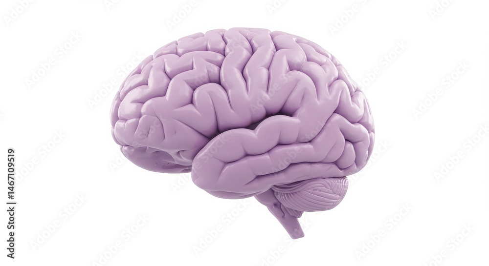 Human Brain Anatomy: 3D Model of the Cerebral Cortex and Cerebellum ...