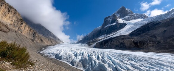 Wall Mural - Majestic Glacier in Mountainous Terrain