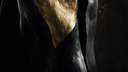 Poster - Abstract gold and black fabric texture.