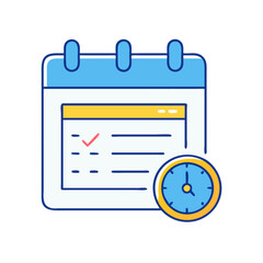 Poster - Calendar appointment schedule reminder event planning time management and organization icon vector