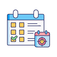 Poster - Calendar schedule planning appointment reminder event date meeting agenda organization timetable task