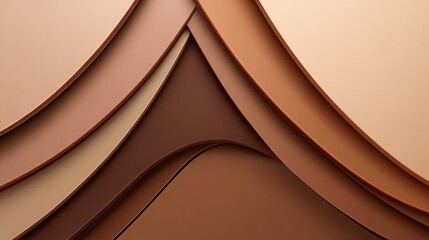 Poster - Abstract brown and beige wavy layered background.