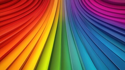 Poster - Abstract colorful rainbow stripes converging to a point.