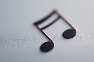 Poster - minimalistic close-up of musical symbols on pristine white background emphasizing clean image with ample copy space