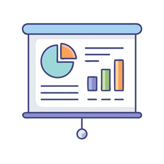 Poster - Presentation chart diagram business analytics data analysis graph report information board display