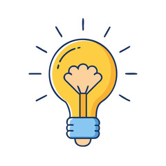 Poster - light bulb vector illustration for creative ideas and solutions innovation concept design inspiratio