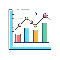 Poster - Business report chart analysis document financial data graph growth information statistics analysis document
