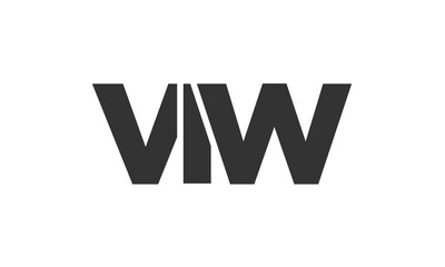 Poster - VIW logo design template with strong and modern bold text. Initial based vector logotype featuring simple and minimal typography. Trendy company identity.