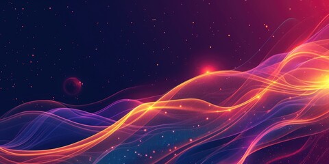 Poster - Abstract virtual reality effect on surface of digital cyber design express scene of cyberspace style. High tech object data scenery in mysterious pattern perfect for wallpaper and background. AIG51.