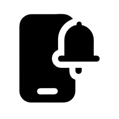 Aufkleber - Smartphone notification icon, black silhouette, for app design
