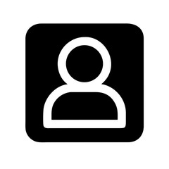 Aufkleber - Simple profile icon, isolated, for websites