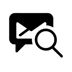 Poster - Searching for messages, communication icon, isolated on white background