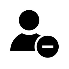 Aufkleber - Removing a friend, a simple icon, isolated on white, for social media, apps, and websites
