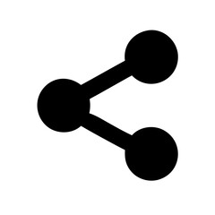 Poster - Sharing concept, simple icon, black, for websites