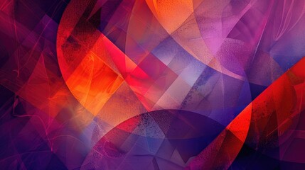 Poster - Colorful abstract circles and overlapping shapes with vibrant hues. Abstract image of geometric shape with vibrant color overlapping together. Digital image for creative and modern design. AIG51.
