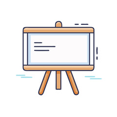 Poster - Presentation board easel vector illustration for business meeting and marketing strategy board display