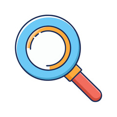 Poster - Blue magnifying glass icon vector illustration for search and zoom tool symbol graphic design