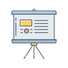 Poster - Presentation board for business meeting conference seminar and training vector illustration