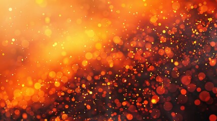 Poster - The abstract picture about warm tone colorful particle lighting lights creating a blurred and festive background. Sparkling lights evoke a sense of celebration and joy perfect for party theme. AIG53.
