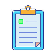 Poster - Checklist clipboard task list to do list planning checkmark survey form report document icon