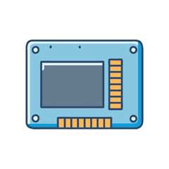 Aufkleber - Solid state drive ssd storage device computer hardware component technology vector graphic design