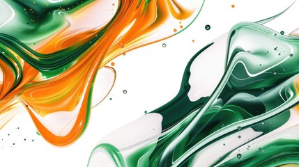 Poster - Abstract geometric cubes with pink and blue hues on a dark background. Background image of green and orange digital wave with white background. Digital art for futuristic and modern design. AIG51.