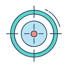 Poster - target icon vector illustration, aiming focus accuracy precision goal achievement marketing strategy