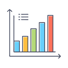 Poster - Bar chart graph diagram infographic data visualization statistics analysis report growth success