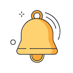 Poster - Ringing bell notification alert alarm sound symbol icon vector illustration graphic image design