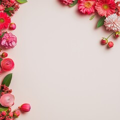 Poster - Elegant flower arrangement with various blooms on a bright white background for decorative purposes