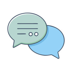 Poster - communication speech bubble chat dialog conversation message talk discussion concept vector icon