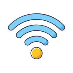 Poster - Wireless internet wifi connection signal icon vector graphic design illustration technology network access
