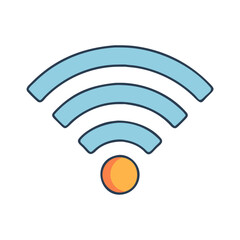 Poster - Wifi signal wireless internet connection icon vector illustration for network access point design