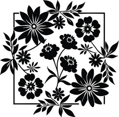Poster - Seamless floral vector pattern with pink hibiscus flowers and decorative leaf illustration for spring or summer textile design