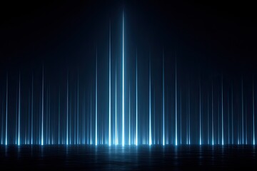 Aufkleber - abstract light beams on dark surface
