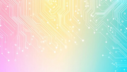 Poster - Exploring abstract digital circuit patterns modern art graphic design colorful gradient background creative perspective technology concept