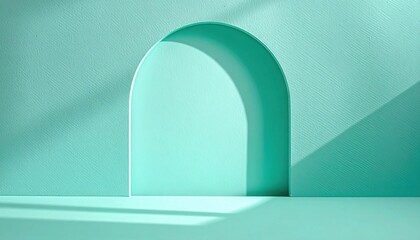 Poster - Minimalist architectural display studio space digital art contemporary setting frontal view aesthetic concept