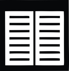 Aufkleber - A vector set features glossy black buttons with document icons, a design element for web and business use, illustrating paper and file symbols