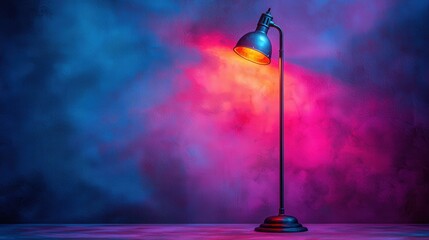 Poster - Elegant table lamp illuminating a cozy room with warm light and soft shadow play on the surface