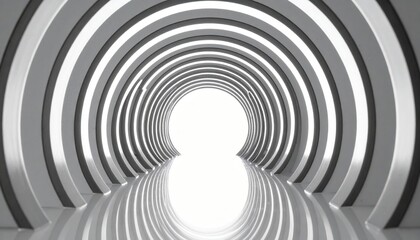 Poster - Exploring a futuristic tunnel of light abstract environment digital art modern design perspective viewpoint conceptual visualization for creative projects