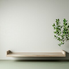 Poster - Stylish shelf display featuring a beautiful plant adding a touch of greenery to the interior