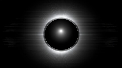 Poster - Mysterious black hole with surreal light emanating from its edge creating an astounding cosmic scene