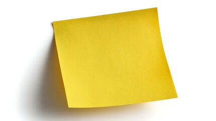 Poster - Yellow sticky post note isolated on white or