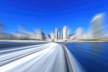 Poster - cityscape motion blur