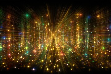Aufkleber - abstract digital glittering tunnel
