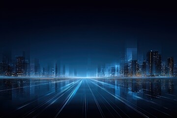 Aufkleber - futuristic city highway at night (5)