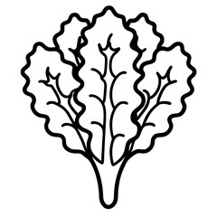 kale icon art vector