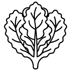 Kale icon art vector